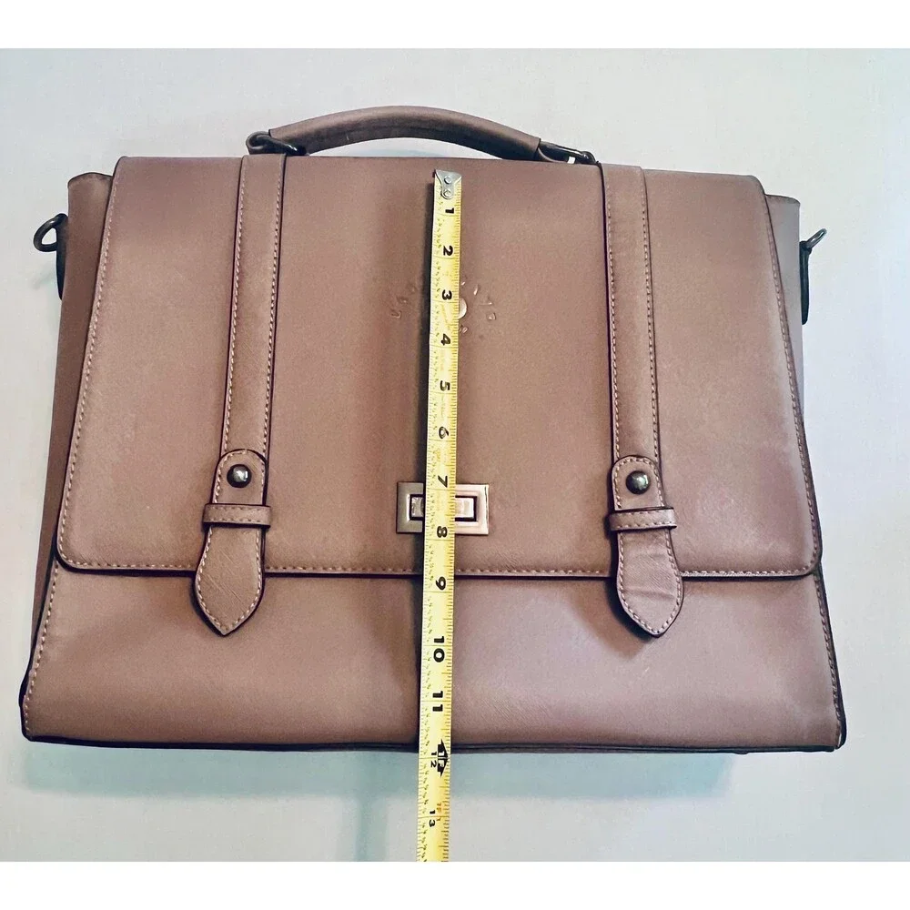 EaseGave Women 15.6 Inch Laptop Briefcase Saffiano Grained Eco-Leather